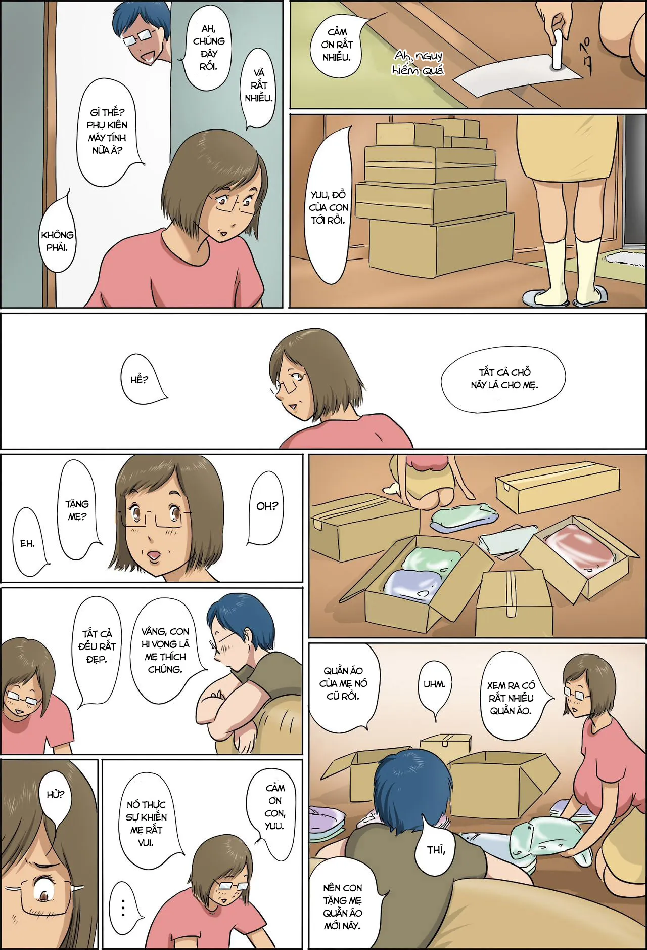 HentaiVN.net - Ảnh 5 - Haha To Musuko No Kazoku Seikatsu [Family Life of Mother and Son] - Chap 2