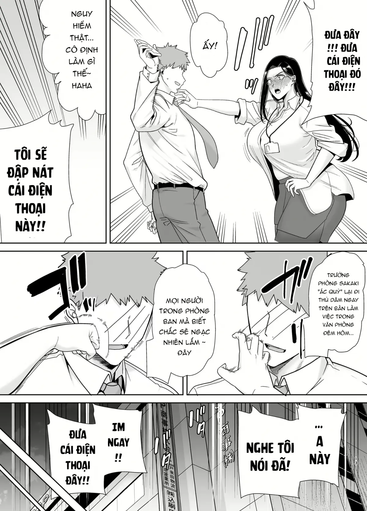 HentaiVN.net - Ảnh 14 - パワハラ女上司と社畜くん - Chap 1