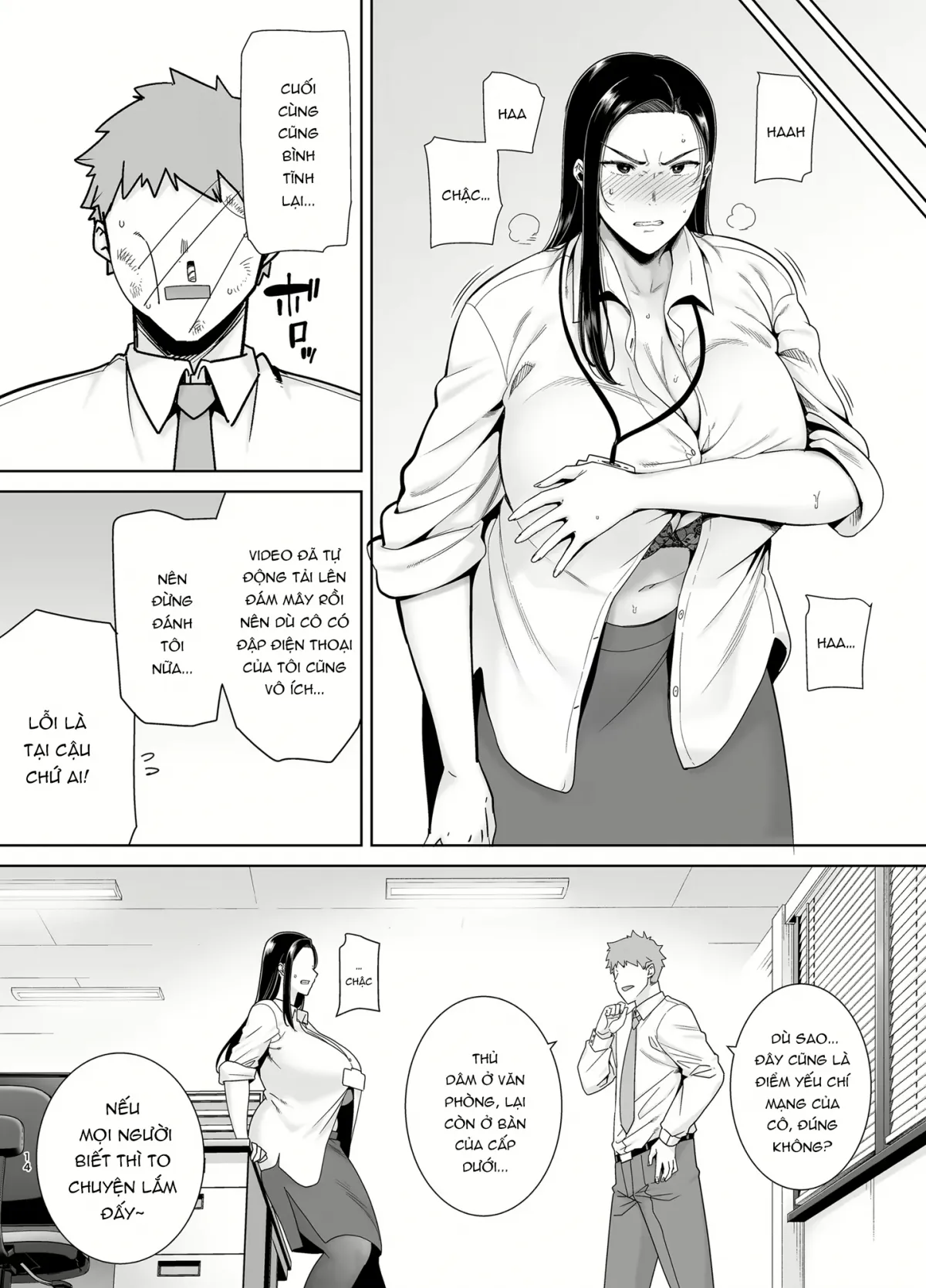 HentaiVN.net - Ảnh 15 - パワハラ女上司と社畜くん - Chap 1