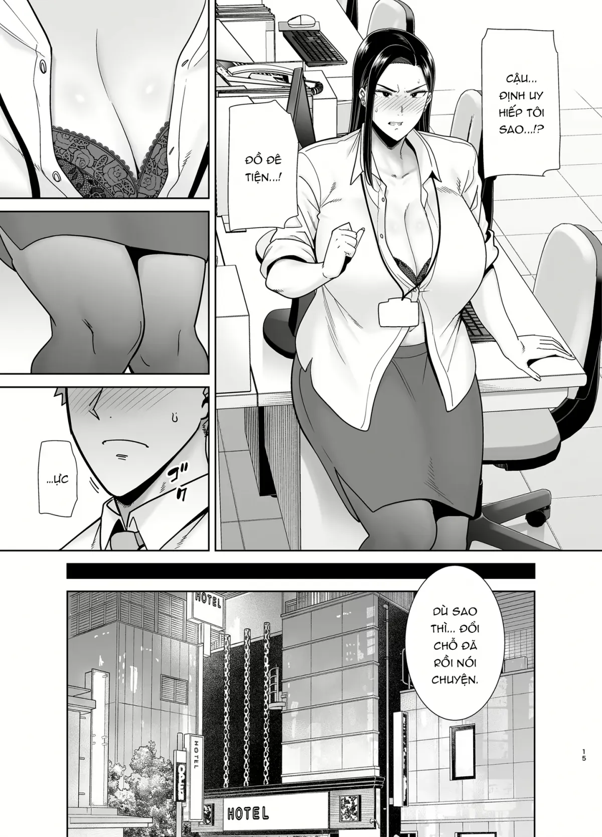 HentaiVN.net - Ảnh 16 - パワハラ女上司と社畜くん - Chap 1