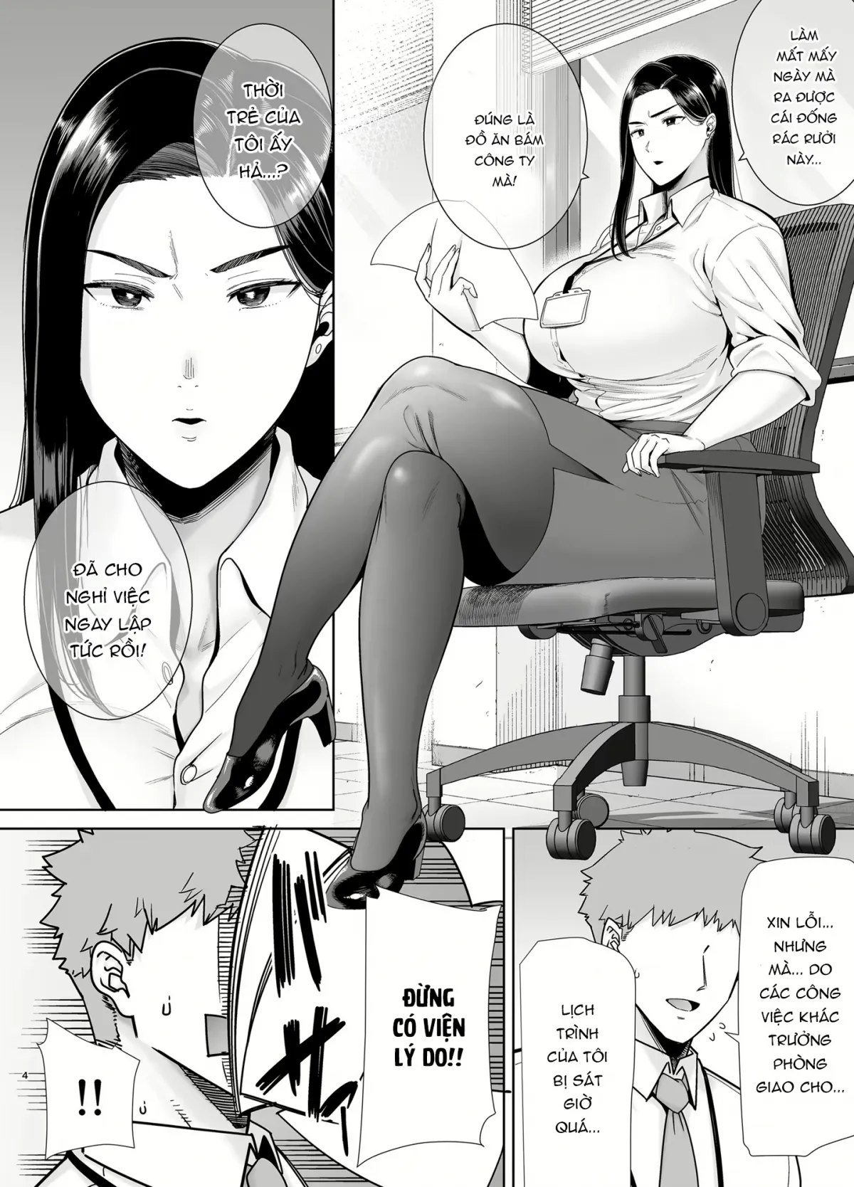 HentaiVN.net - Ảnh 5 - パワハラ女上司と社畜くん - Chap 1