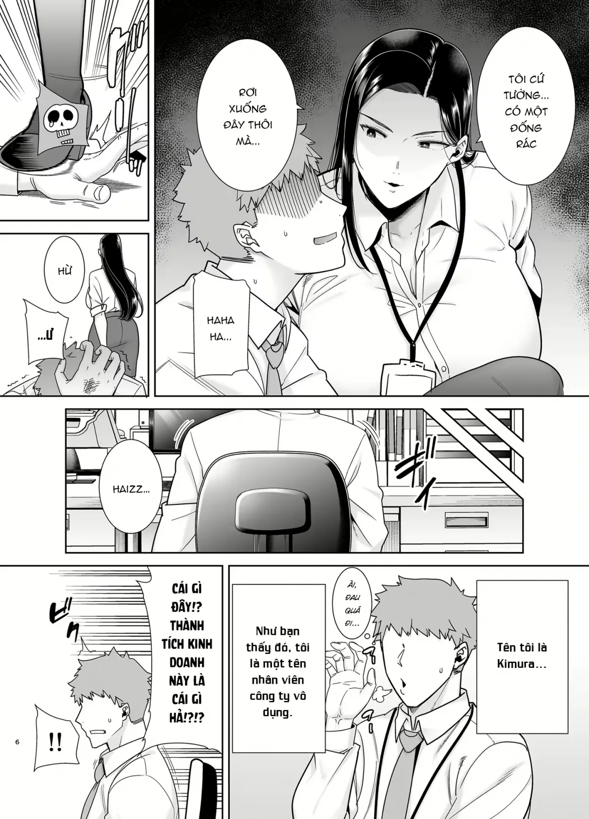 HentaiVN.net - Ảnh 7 - パワハラ女上司と社畜くん - Chap 1