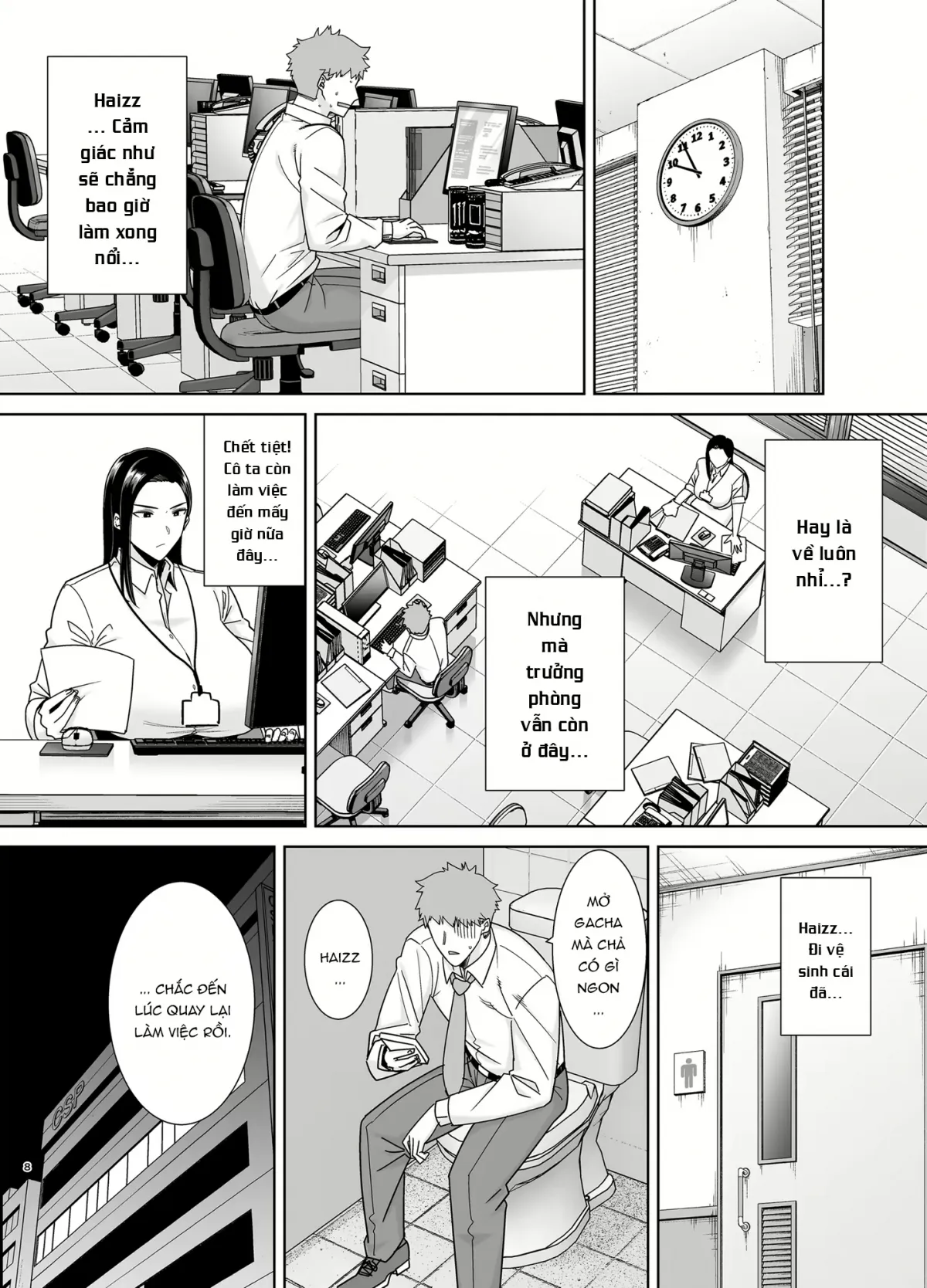HentaiVN.net - Ảnh 9 - パワハラ女上司と社畜くん - Chap 1