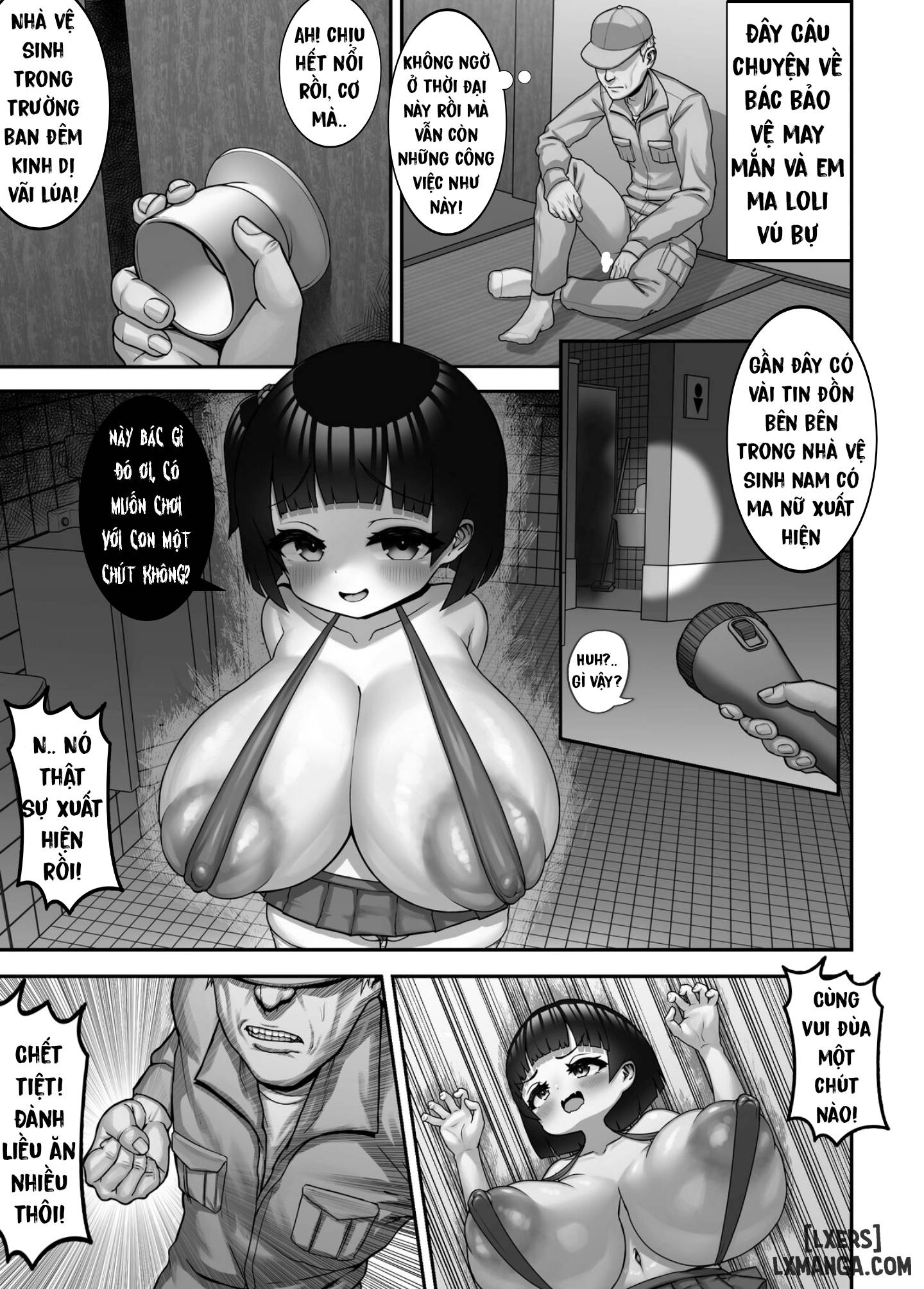 HentaiVN.net - Ảnh 4 - The loli busty monster has become a live onahole exclusively for the janitor uncle - Oneshot