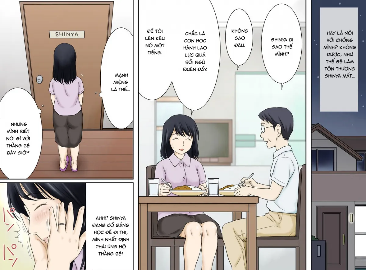 HentaiVN.net - Ảnh 5 - Mẹ và con trai [Nagare De Musuko To Tsunagacchatta; Mom and son] - Chap 1 - Thủ dâm ngay trước mặt con trai mình?