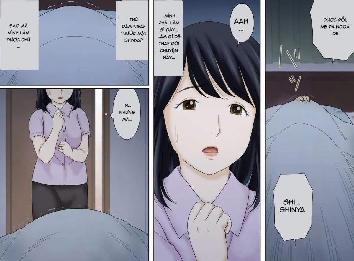 HentaiVN.net - Ảnh 9 - Mẹ và con trai [Nagare De Musuko To Tsunagacchatta; Mom and son] - Chap 1 - Thủ dâm ngay trước mặt con trai mình?