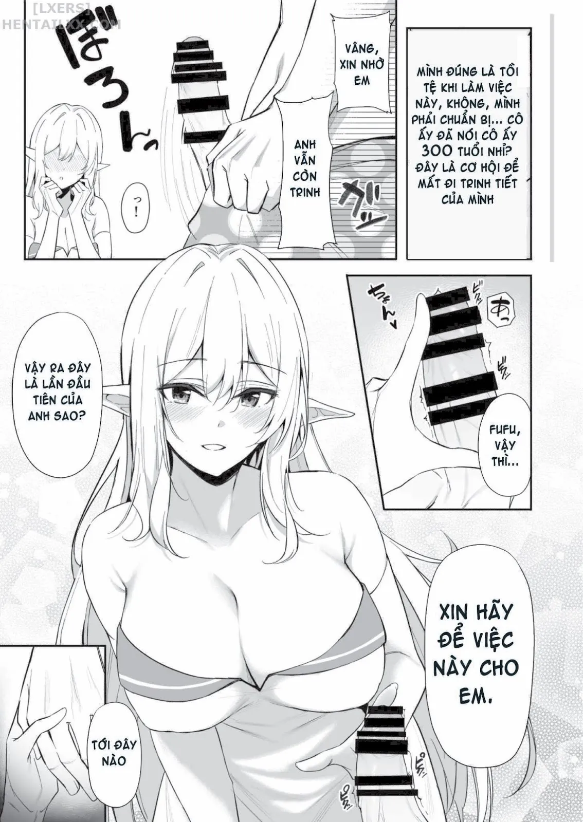 HentaiVN.net - Ảnh 11 - Chuyển sinh - Thích chị Elf phải không? - Chap 1 - Có che