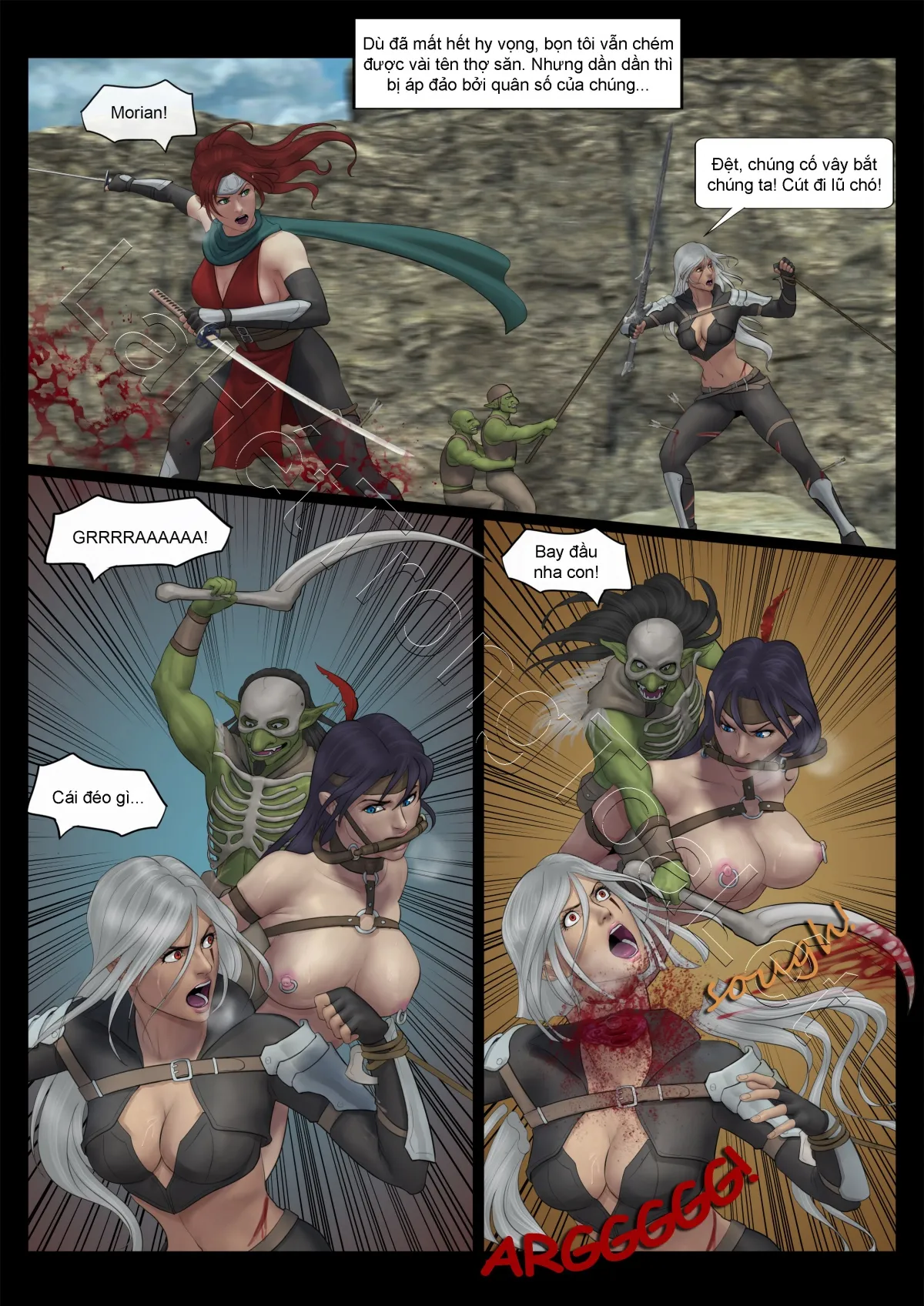 HentaiVN.net - Ảnh 3 - Tổng hợp truyện ngắn của Feather (GURO) - Khi cái ác thống trị- phần 1 (Goblins counterattack- Part 1)