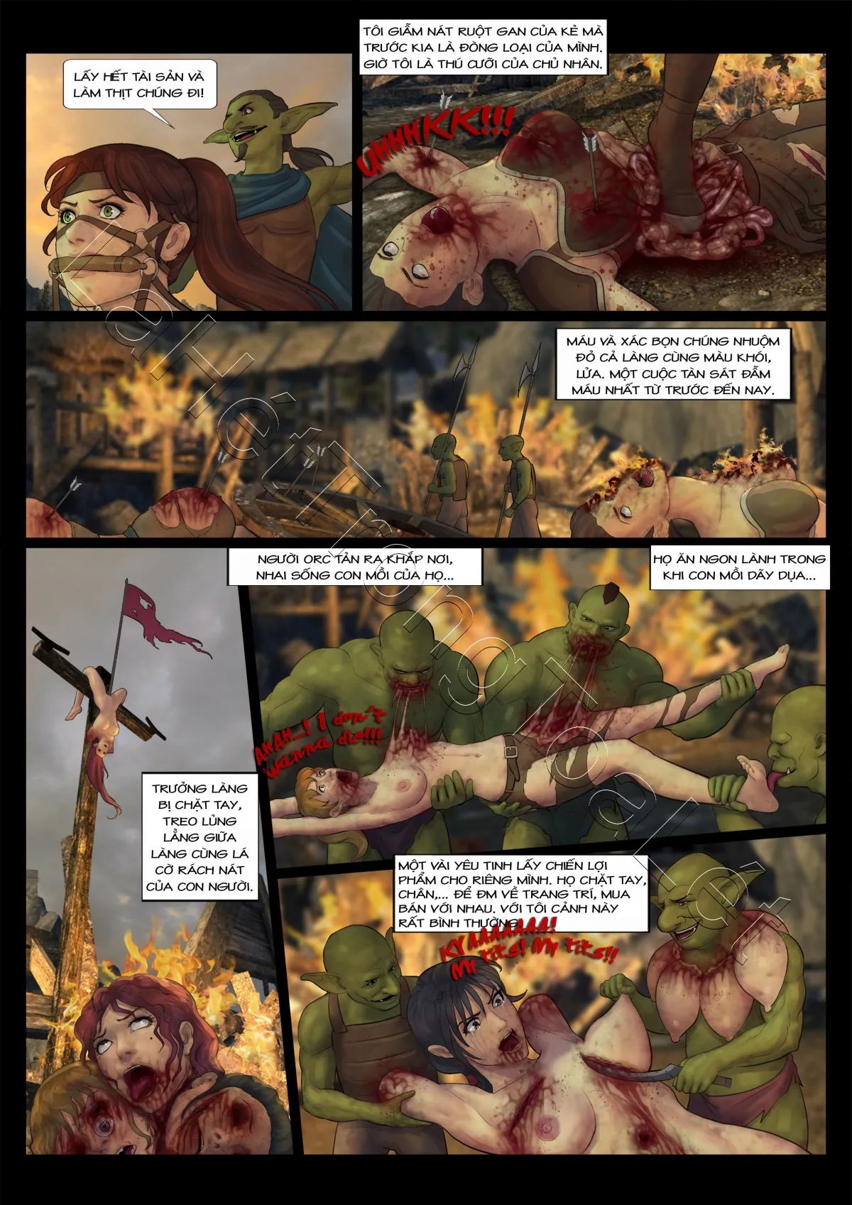 HentaiVN.net - Ảnh 19 - Tổng hợp truyện ngắn của Feather (GURO) - Khi cái ác thống trị- phần 2 (Goblins counterattack- Part 2)