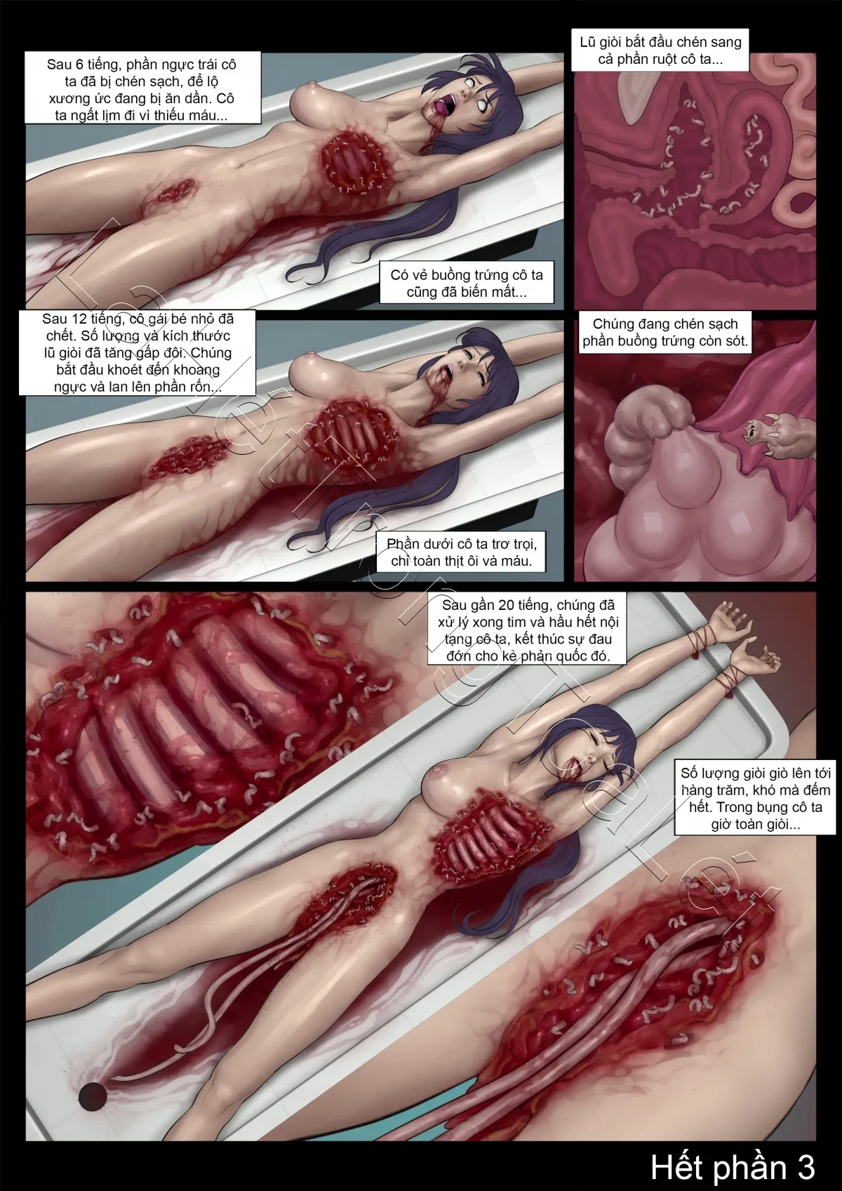HentaiVN.net - Ảnh 5 - Tổng hợp truyện ngắn của Feather (GURO) - Mad Doc No.3: Ấu trùng tinh nghịch (Mad Doc No.3: Worms experiment)