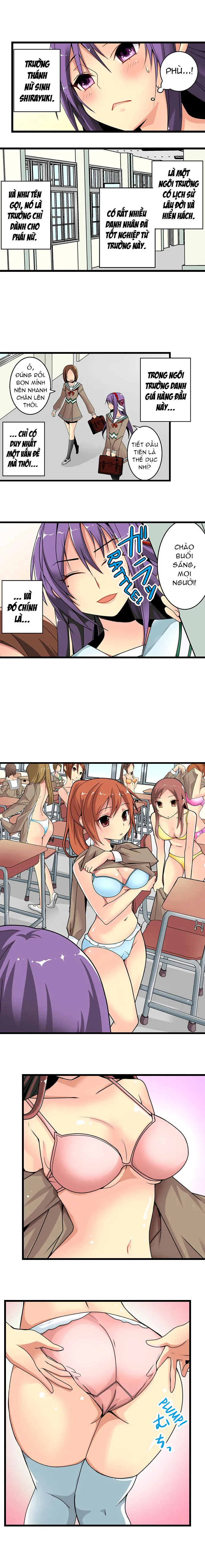 HentaiVN.net - Ảnh 3 - Lạc Vào Ngôi Trường Của Những Cô Gái Nứng Tình! [Sneaked Into A Horny Girls' School] - Chap 1: Giả Gái Vào Trường Nữ Sinh