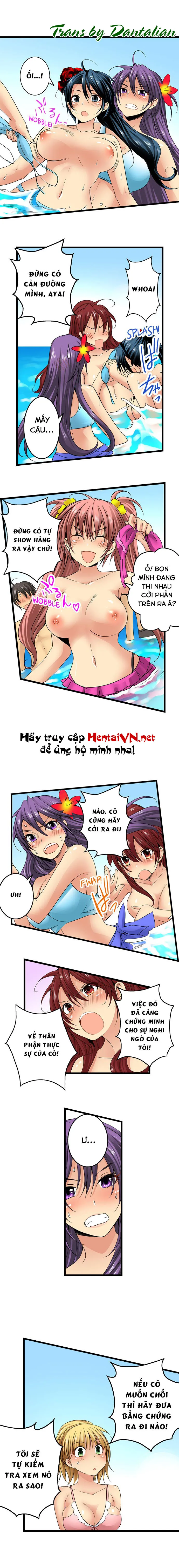 HentaiVN.net - Ảnh 10 - Lạc Vào Ngôi Trường Của Những Cô Gái Nứng Tình! [Sneaked Into A Horny Girls' School] - Chap 22: Bãi Biển Kích Tình (1)
