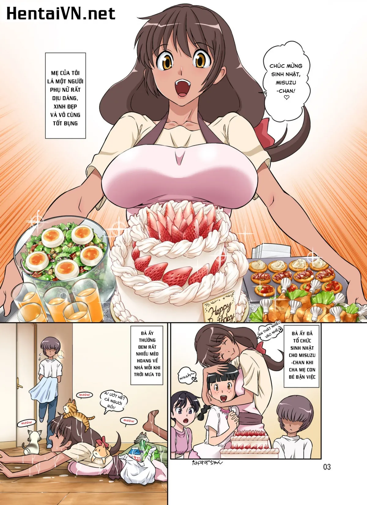 HentaiVN.net - Ảnh 4 - Sewayaki Mama, Musuko ni Hamerareru [世話焼きママ、息子にハメられる] - Chap 1 [FullColor]
