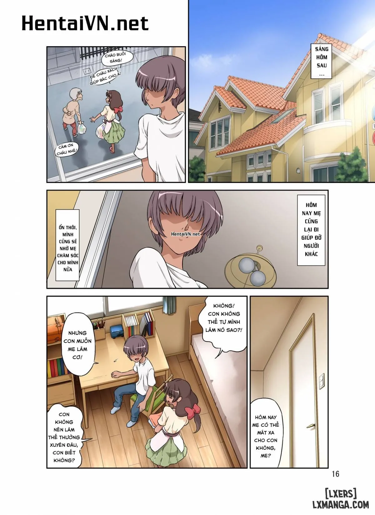 HentaiVN.net - Ảnh 16 - Sewayaki Mama, Musuko ni Hamerareru [世話焼きママ、息子にハメられる] - Oneshot
