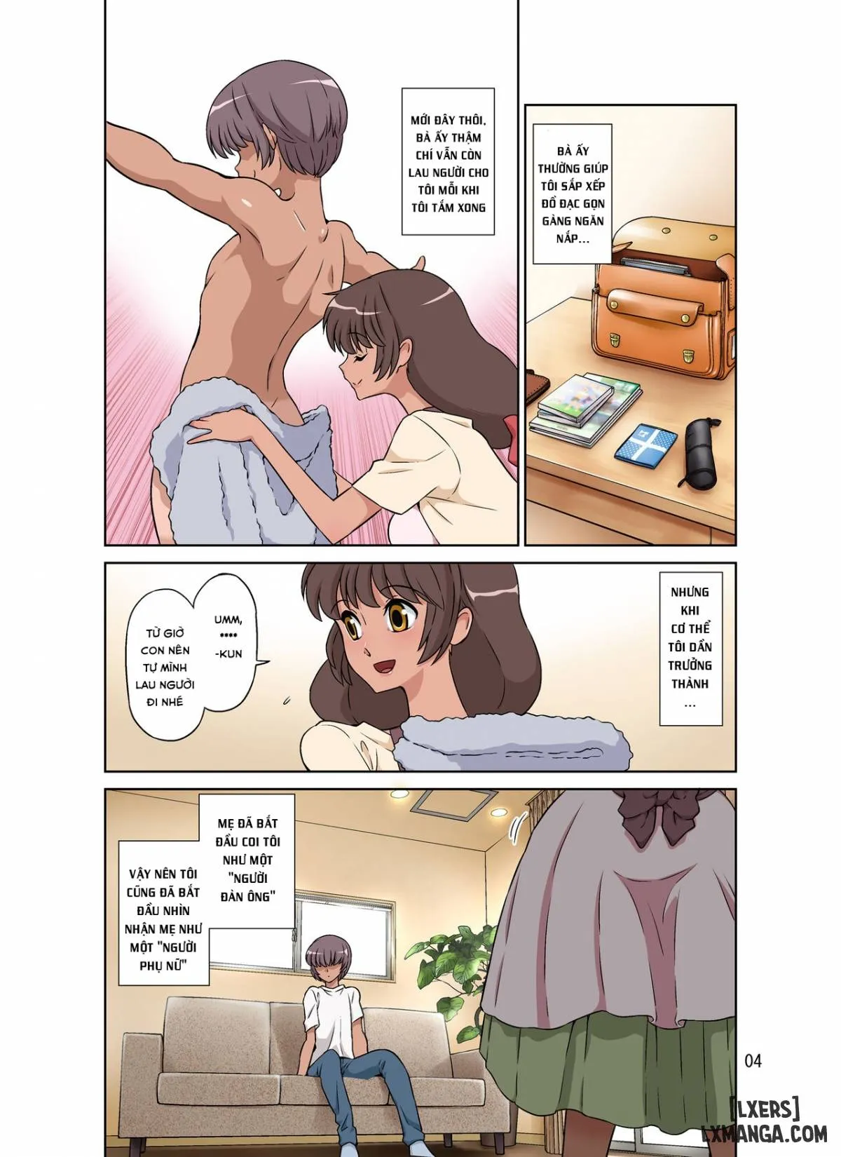 HentaiVN.net - Ảnh 4 - Sewayaki Mama, Musuko ni Hamerareru [世話焼きママ、息子にハメられる] - Oneshot
