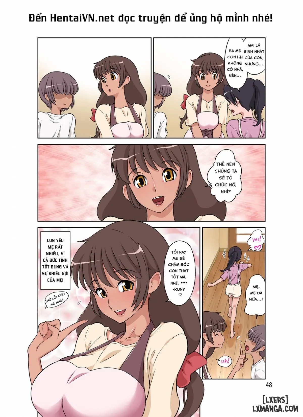 HentaiVN.net - Ảnh 48 - Sewayaki Mama, Musuko ni Hamerareru [世話焼きママ、息子にハメられる] - Oneshot