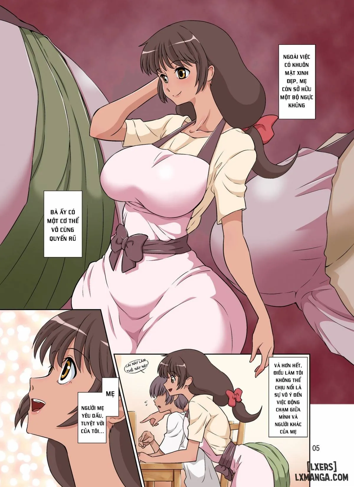 HentaiVN.net - Ảnh 5 - Sewayaki Mama, Musuko ni Hamerareru [世話焼きママ、息子にハメられる] - Oneshot