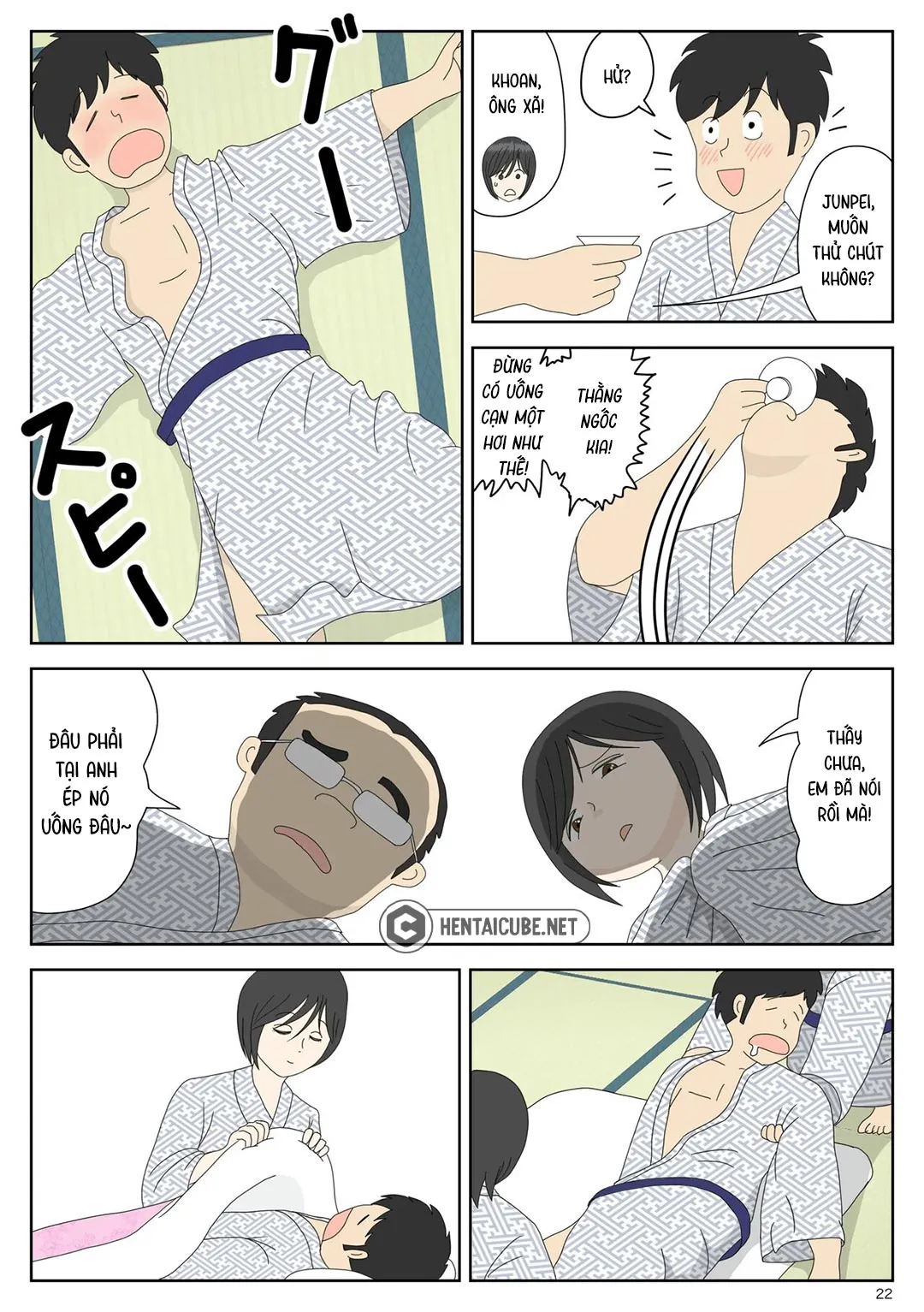 HentaiVN.net - Ảnh 23 - Bị mẹ phát hiện đang rình trộm thủ dâm [Onaneta Kaa-san; Masturbating to Mom] - Chap 2