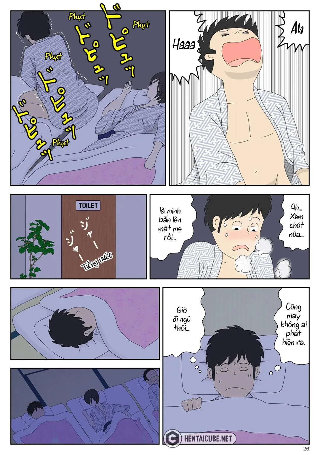 HentaiVN.net - Ảnh 27 - Bị mẹ phát hiện đang rình trộm thủ dâm [Onaneta Kaa-san; Masturbating to Mom] - Chap 2