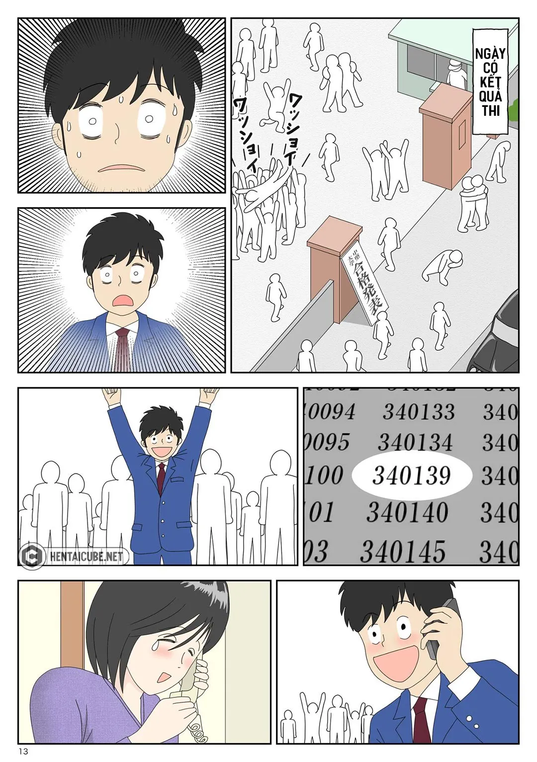 HentaiVN.net - Ảnh 14 - Bị mẹ phát hiện đang rình trộm thủ dâm [Onaneta Kaa-san; Masturbating to Mom] - Chap 3 - Đỉnh cao sung sướng