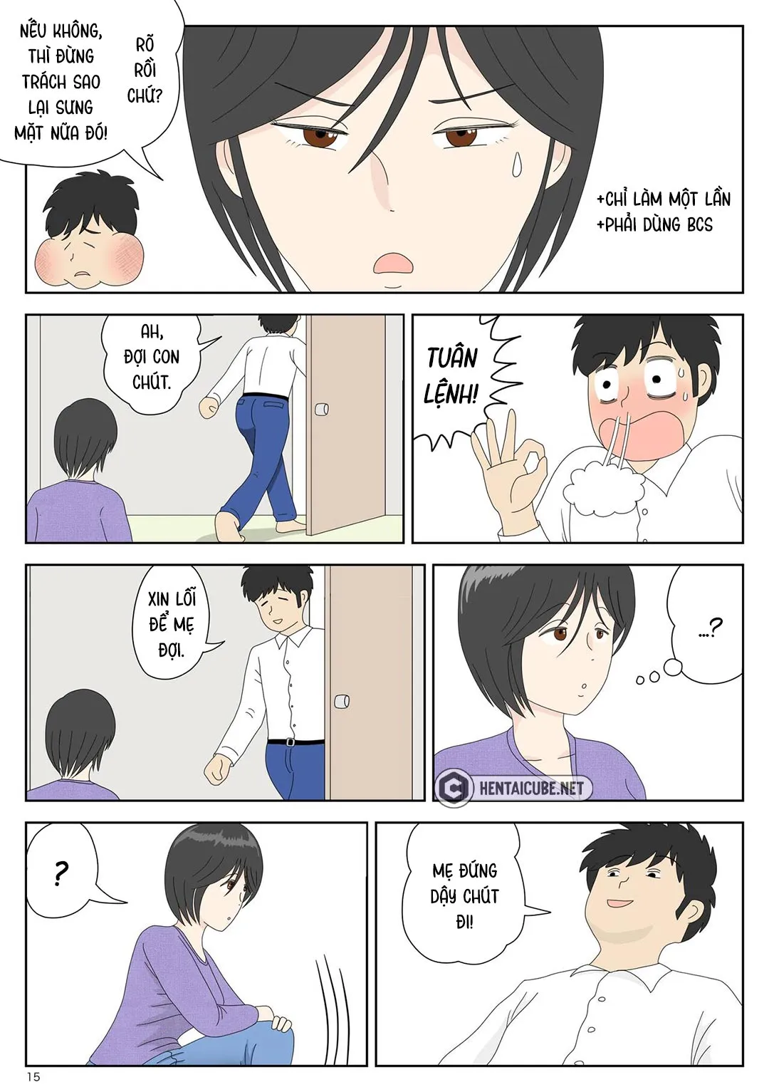 HentaiVN.net - Ảnh 16 - Bị mẹ phát hiện đang rình trộm thủ dâm [Onaneta Kaa-san; Masturbating to Mom] - Chap 3 - Đỉnh cao sung sướng