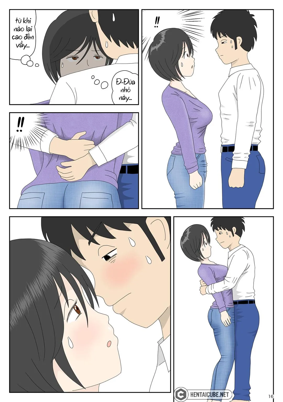 HentaiVN.net - Ảnh 17 - Bị mẹ phát hiện đang rình trộm thủ dâm [Onaneta Kaa-san; Masturbating to Mom] - Chap 3 - Đỉnh cao sung sướng