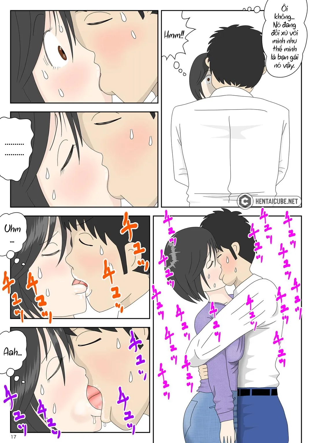 HentaiVN.net - Ảnh 18 - Bị mẹ phát hiện đang rình trộm thủ dâm [Onaneta Kaa-san; Masturbating to Mom] - Chap 3 - Đỉnh cao sung sướng