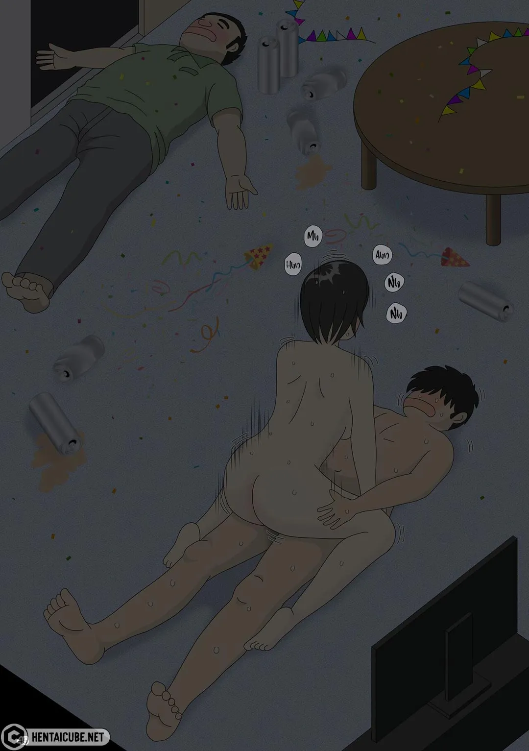 HentaiVN.net - Ảnh 46 - Bị mẹ phát hiện đang rình trộm thủ dâm [Onaneta Kaa-san; Masturbating to Mom] - Chap 3 - Đỉnh cao sung sướng