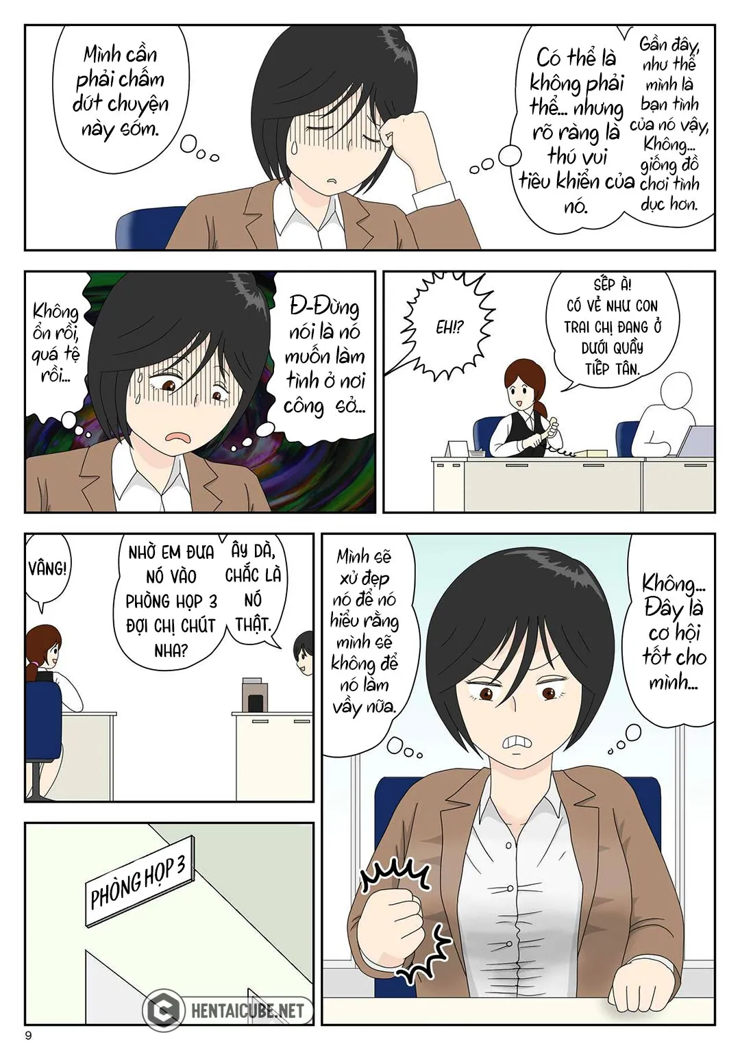 HentaiVN.net - Ảnh 10 - Bị mẹ phát hiện đang rình trộm thủ dâm [Onaneta Kaa-san; Masturbating to Mom] - Chap 4 - Thú vui của con trai tôi