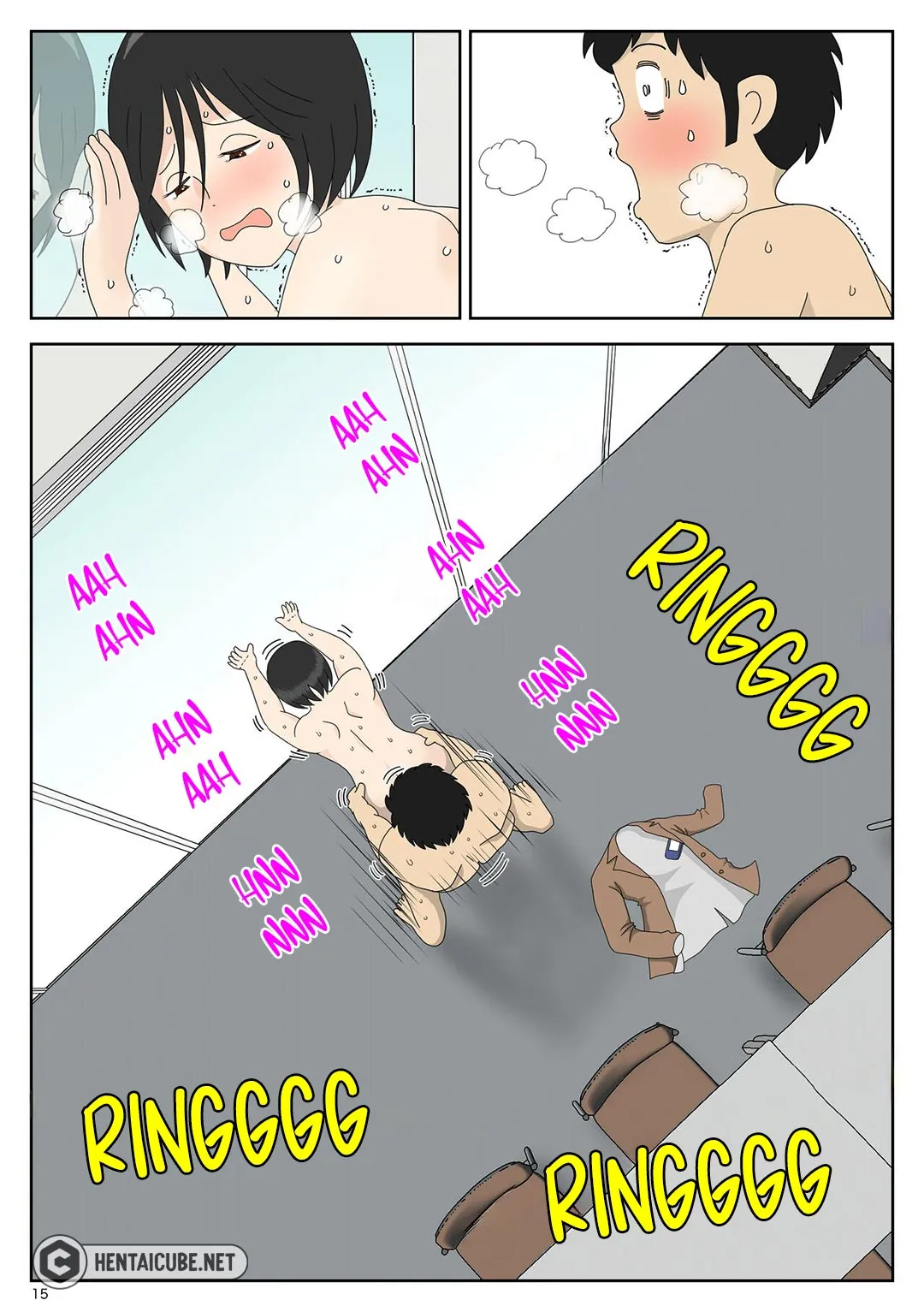 HentaiVN.net - Ảnh 16 - Bị mẹ phát hiện đang rình trộm thủ dâm [Onaneta Kaa-san; Masturbating to Mom] - Chap 4 - Thú vui của con trai tôi