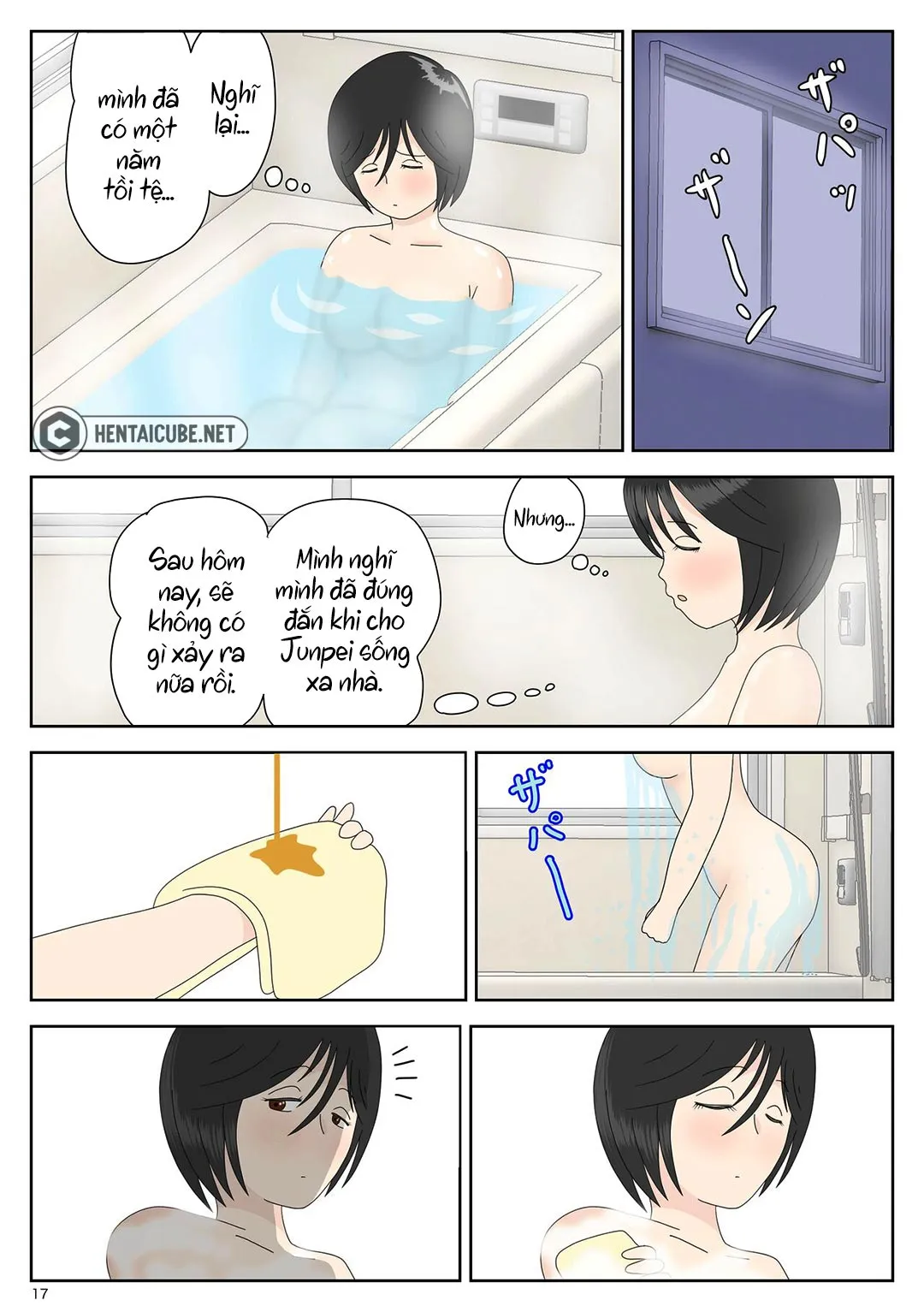 HentaiVN.net - Ảnh 18 - Bị mẹ phát hiện đang rình trộm thủ dâm [Onaneta Kaa-san; Masturbating to Mom] - Chap 4 - Thú vui của con trai tôi