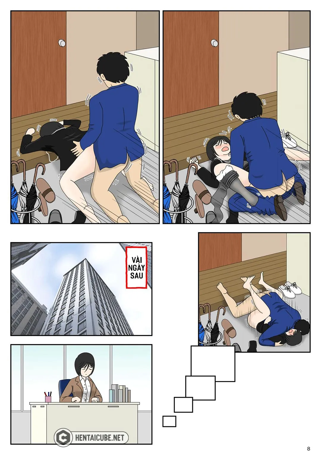 HentaiVN.net - Ảnh 9 - Bị mẹ phát hiện đang rình trộm thủ dâm [Onaneta Kaa-san; Masturbating to Mom] - Chap 4 - Thú vui của con trai tôi