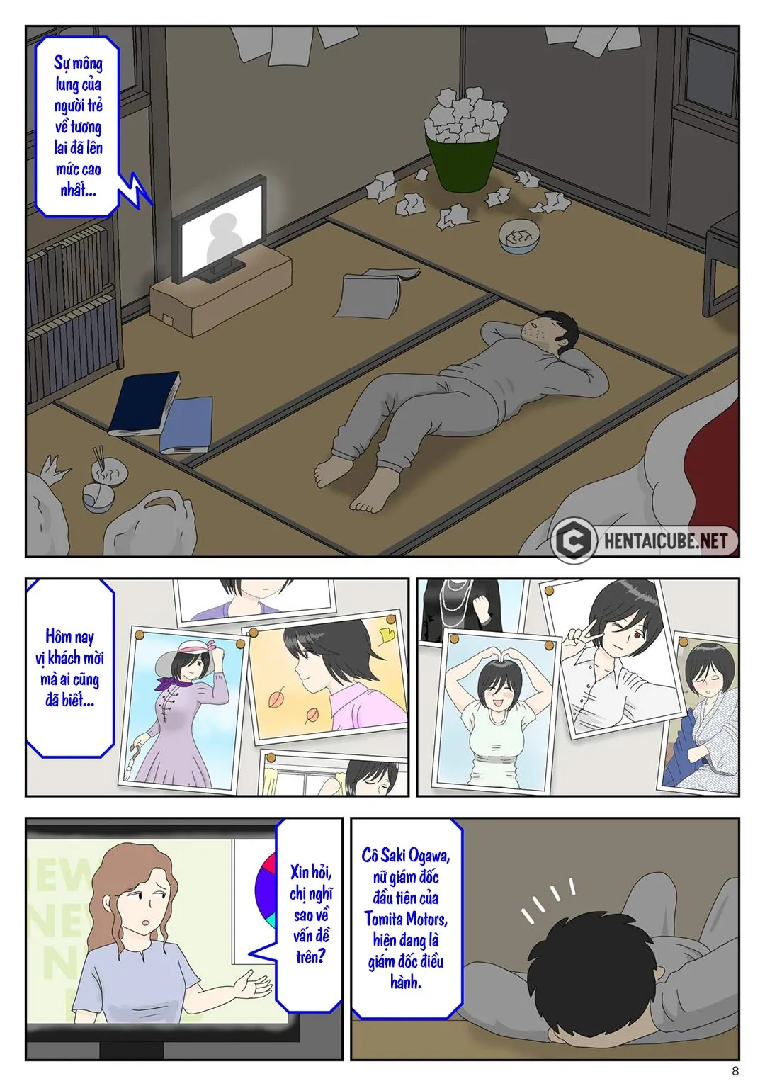 HentaiVN.net - Ảnh 9 - Bị mẹ phát hiện đang rình trộm thủ dâm [Onaneta Kaa-san; Masturbating to Mom] - Chap 5 - Sau cuối | Hết