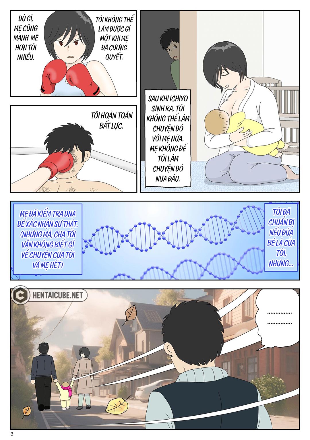 HentaiVN.net - Ảnh 4 - Bị mẹ phát hiện đang rình trộm thủ dâm [Onaneta Kaa-san; Masturbating to Mom] - Chap 5-1 - Sau cuối - Hết