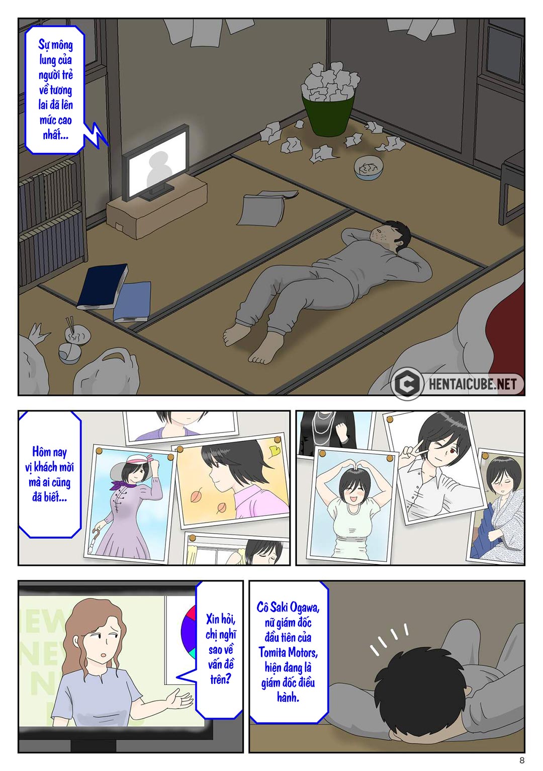 HentaiVN.net - Ảnh 9 - Bị mẹ phát hiện đang rình trộm thủ dâm [Onaneta Kaa-san; Masturbating to Mom] - Chap 5-1 - Sau cuối - Hết