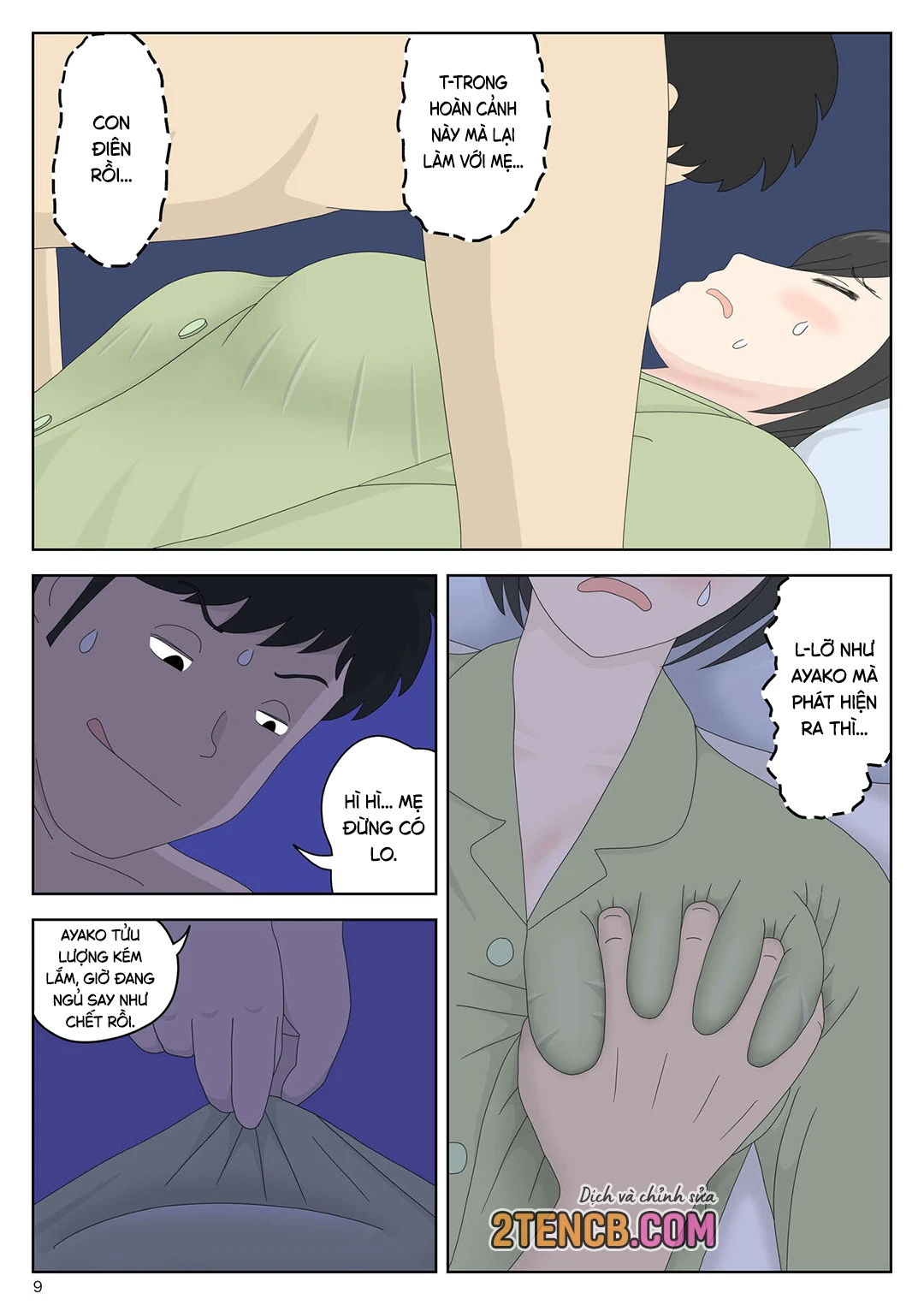 HentaiVN.net - Ảnh 10 - Bị mẹ phát hiện đang rình trộm thủ dâm [Onaneta Kaa-san; Masturbating to Mom] - Chap 5-2 - Một cái kết khác