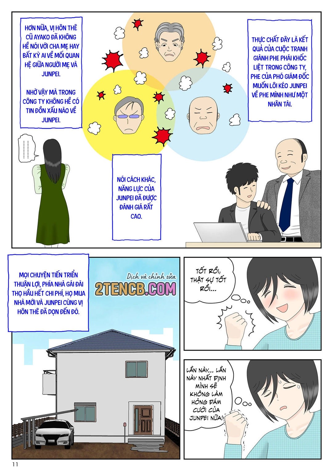 HentaiVN.net - Ảnh 11 - Bị mẹ phát hiện đang rình trộm thủ dâm [Onaneta Kaa-san; Masturbating to Mom] - Chap 9
