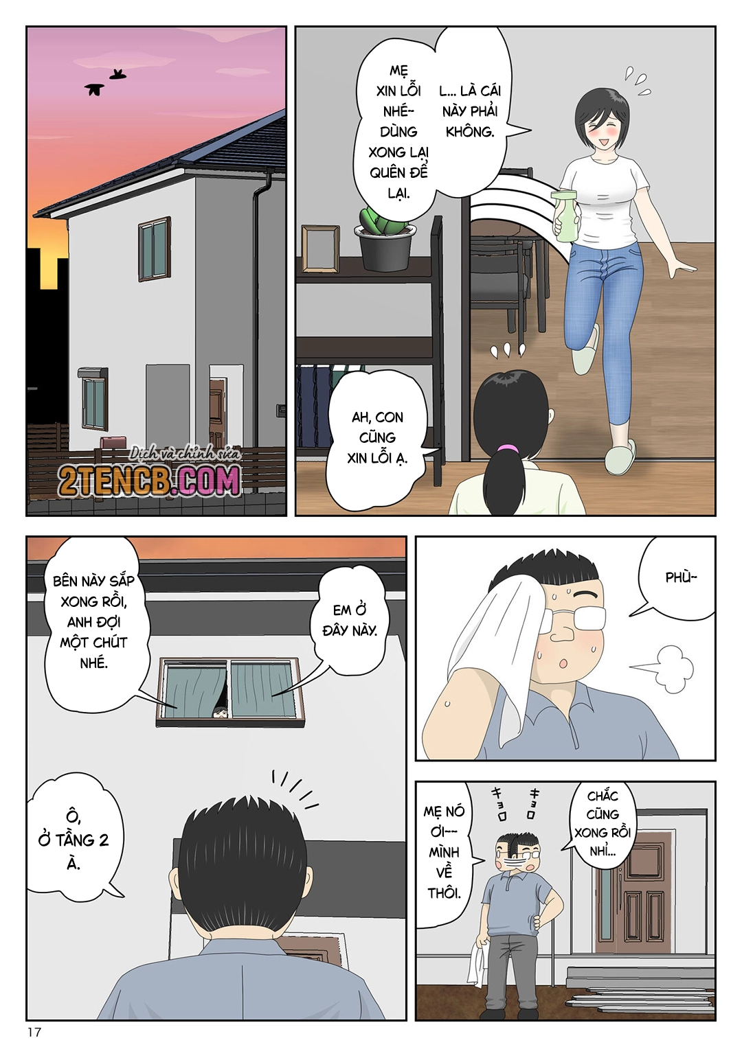 HentaiVN.net - Ảnh 17 - Bị mẹ phát hiện đang rình trộm thủ dâm [Onaneta Kaa-san; Masturbating to Mom] - Chap 9