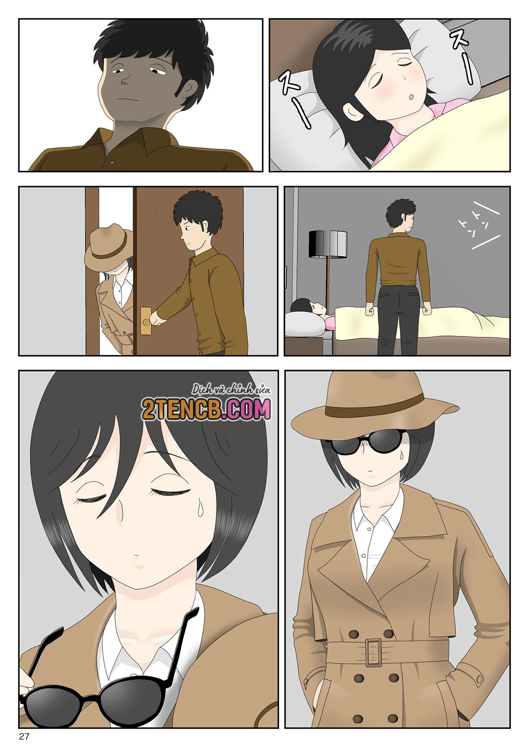 HentaiVN.net - Ảnh 27 - Bị mẹ phát hiện đang rình trộm thủ dâm [Onaneta Kaa-san; Masturbating to Mom] - Chap 9