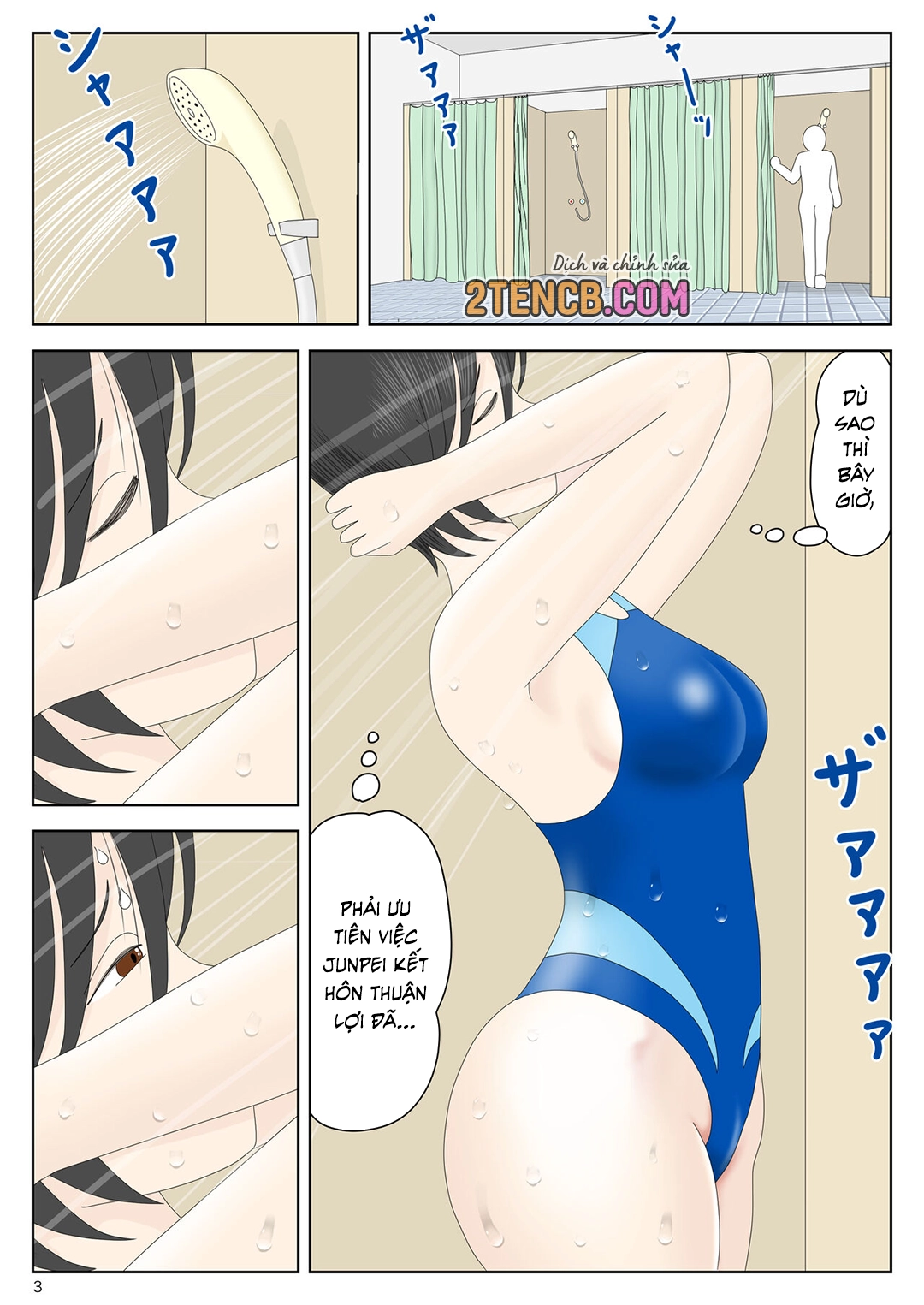HentaiVN.net - Ảnh 3 - Bị mẹ phát hiện đang rình trộm thủ dâm [Onaneta Kaa-san; Masturbating to Mom] - Chap 9