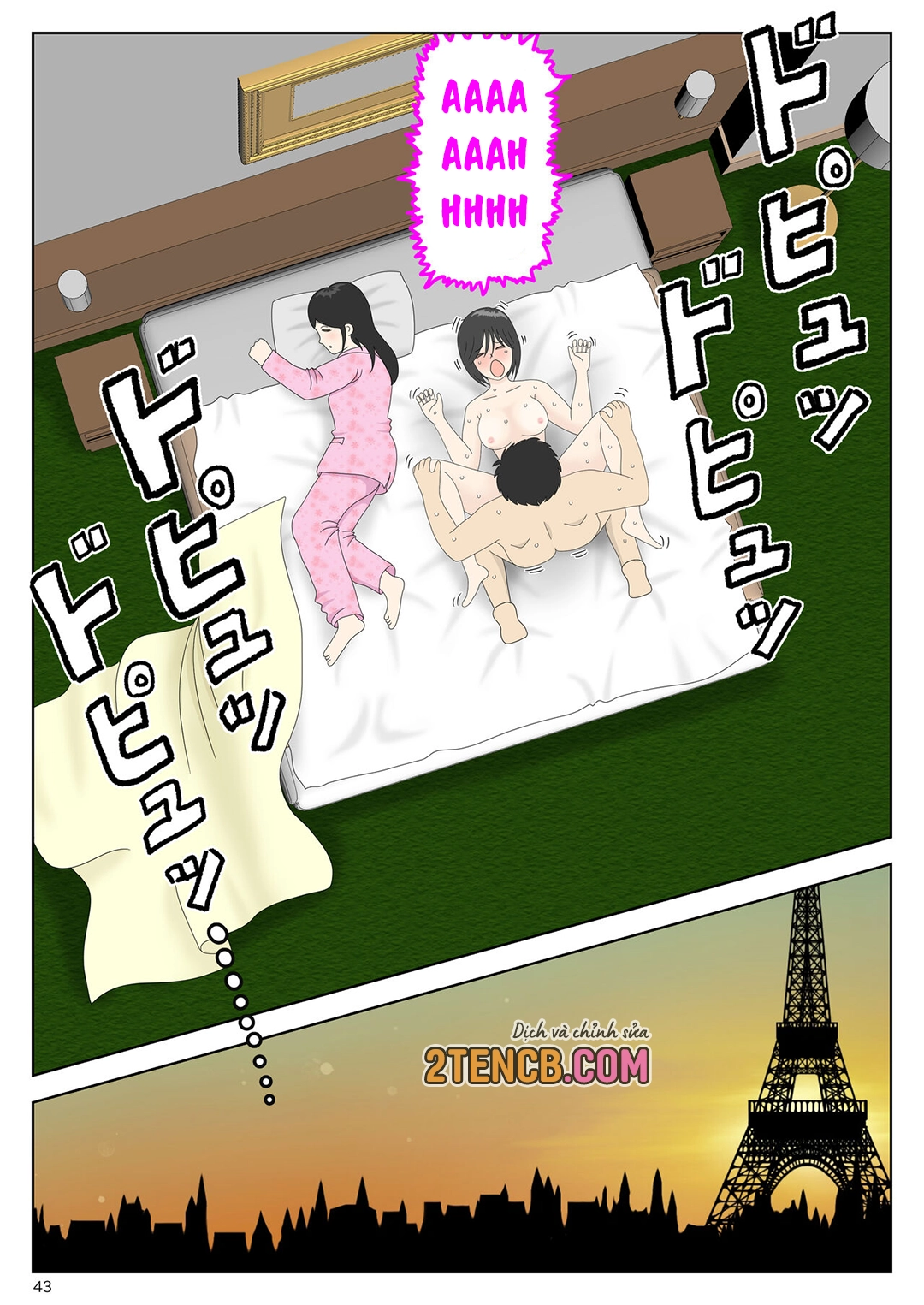 HentaiVN.net - Ảnh 43 - Bị mẹ phát hiện đang rình trộm thủ dâm [Onaneta Kaa-san; Masturbating to Mom] - Chap 9