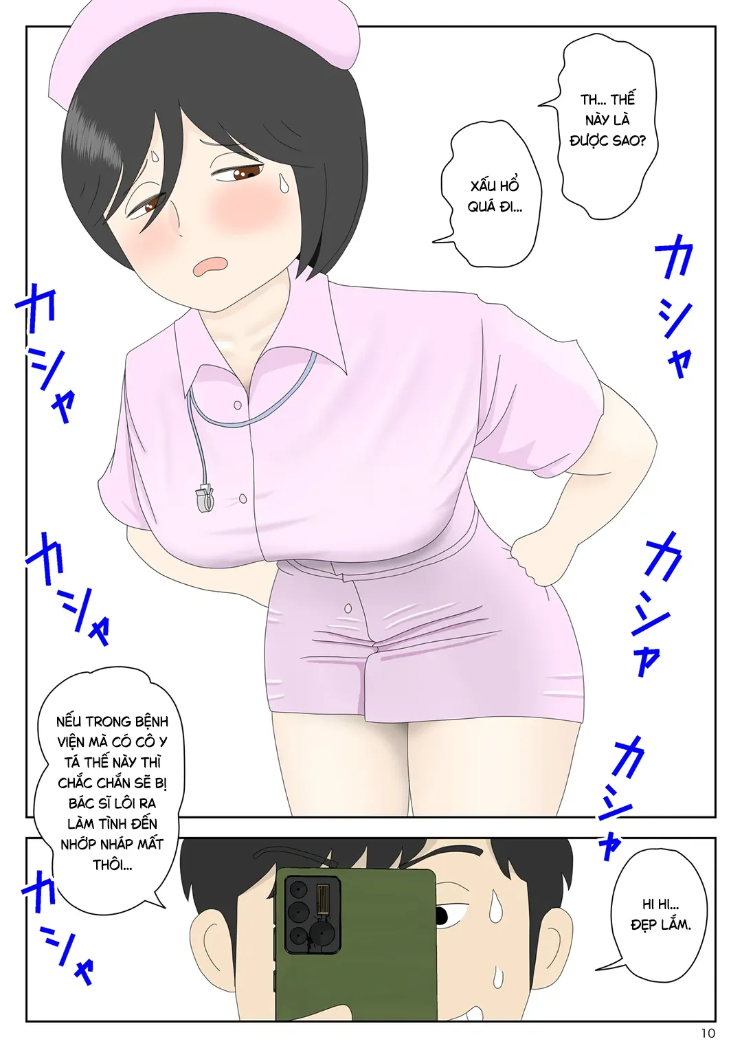 HentaiVN.net - Ảnh 10 - Bị mẹ phát hiện đang rình trộm thủ dâm [Onaneta Kaa-san; Masturbating to Mom] - Chap 10