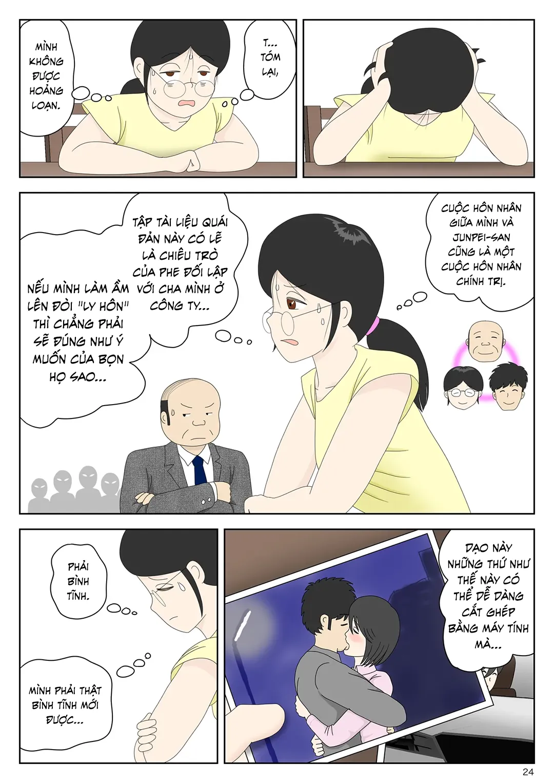 HentaiVN.net - Ảnh 24 - Bị mẹ phát hiện đang rình trộm thủ dâm [Onaneta Kaa-san; Masturbating to Mom] - Chap 10