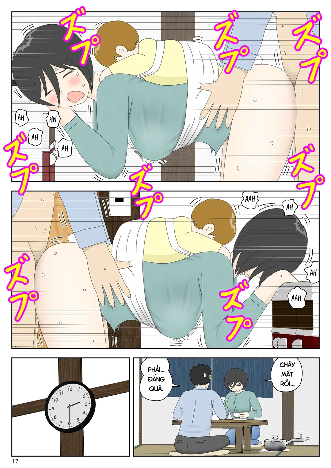 HentaiVN.net - Ảnh 17 - Bị mẹ phát hiện đang rình trộm thủ dâm [Onaneta Kaa-san; Masturbating to Mom] - Chap 11