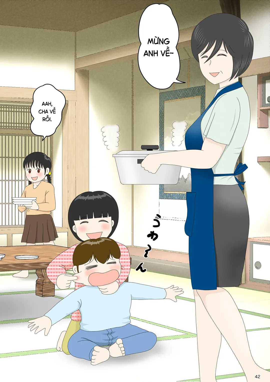 HentaiVN.net - Ảnh 42 - Bị mẹ phát hiện đang rình trộm thủ dâm [Onaneta Kaa-san; Masturbating to Mom] - Chap 11