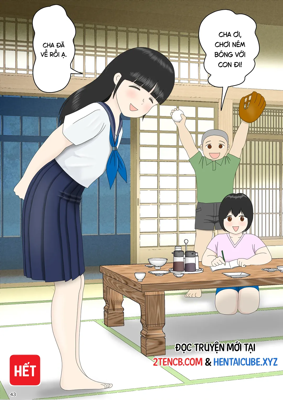 HentaiVN.net - Ảnh 43 - Bị mẹ phát hiện đang rình trộm thủ dâm [Onaneta Kaa-san; Masturbating to Mom] - Chap 11