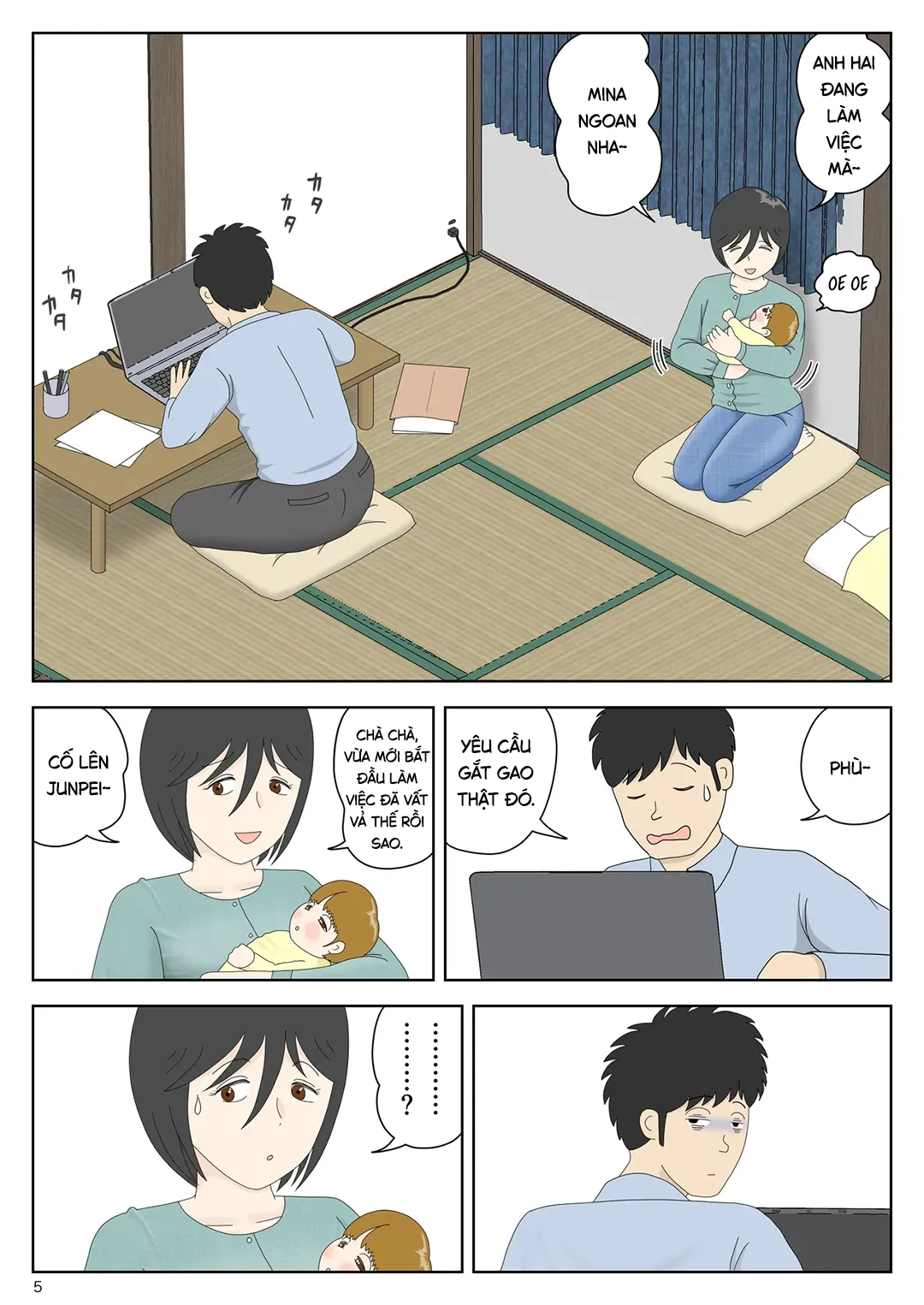 HentaiVN.net - Ảnh 5 - Bị mẹ phát hiện đang rình trộm thủ dâm [Onaneta Kaa-san; Masturbating to Mom] - Chap 11