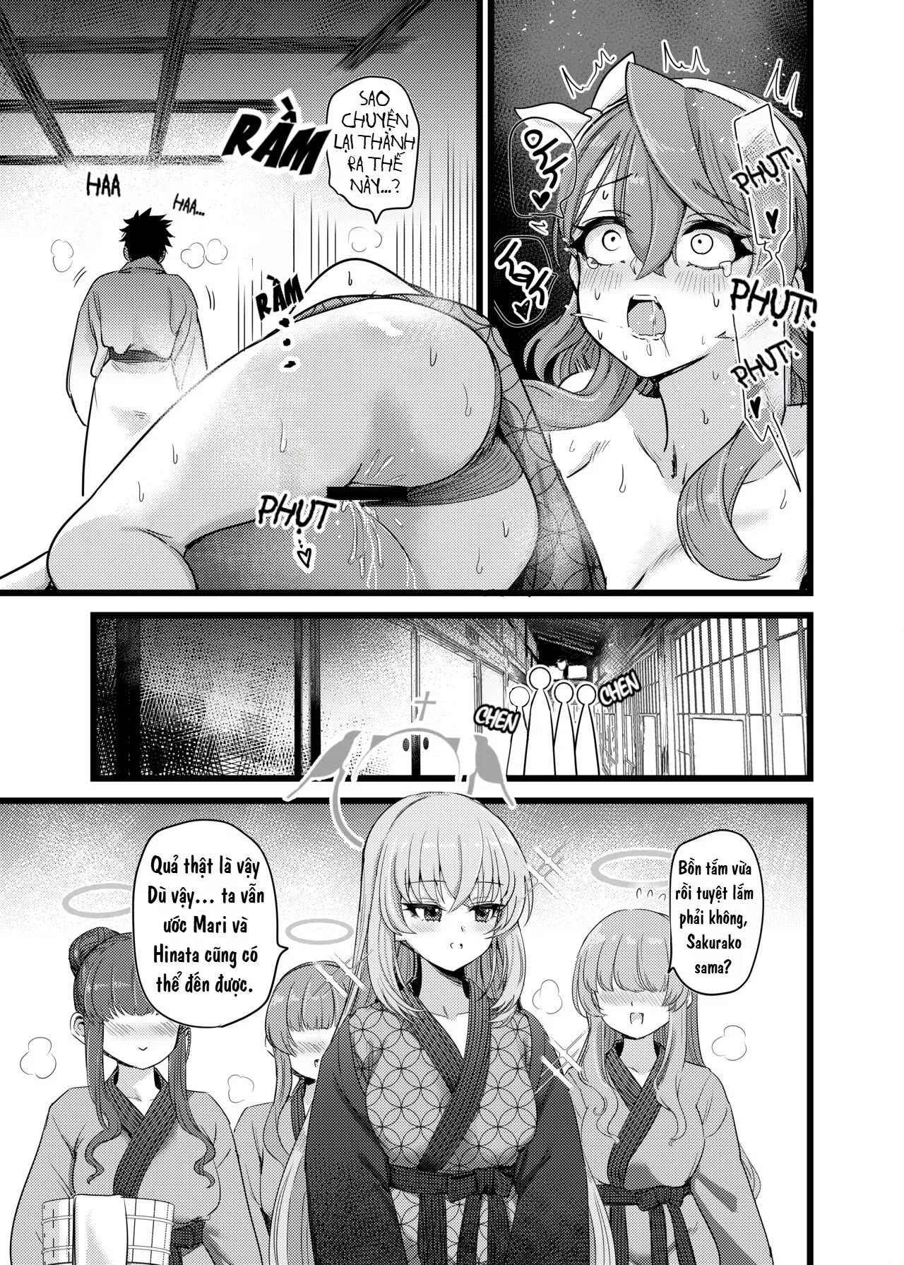 HentaiVN.net - Ảnh 8 - Sự cố kích thích tình dục ở suối nước nóng! Cố lên nào, SEX Avengers!! (Blue Archive) [Vietnam] [Bản dịch Hikari] - Oneshot
