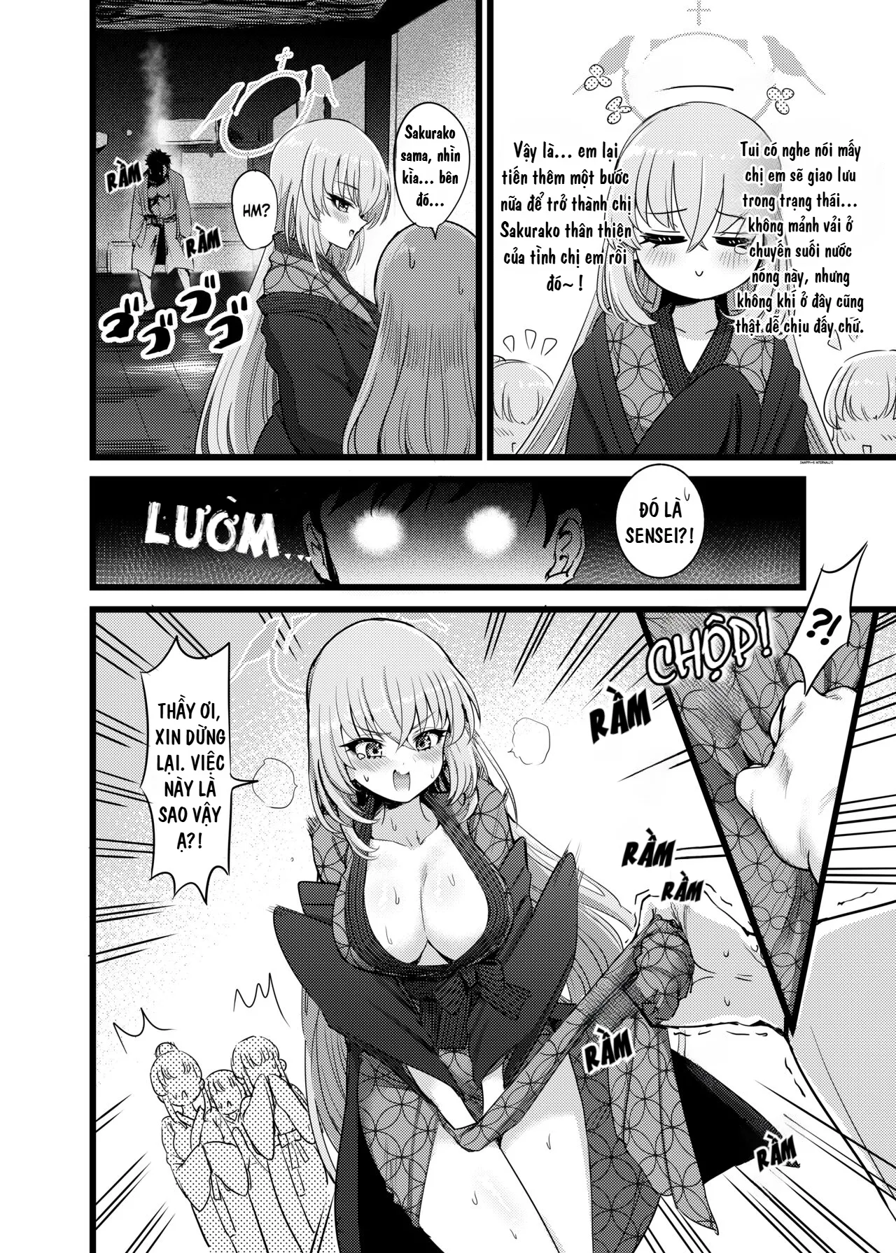 HentaiVN.net - Ảnh 9 - Sự cố kích thích tình dục ở suối nước nóng! Cố lên nào, SEX Avengers!! (Blue Archive) [Vietnam] [Bản dịch Hikari] - Oneshot