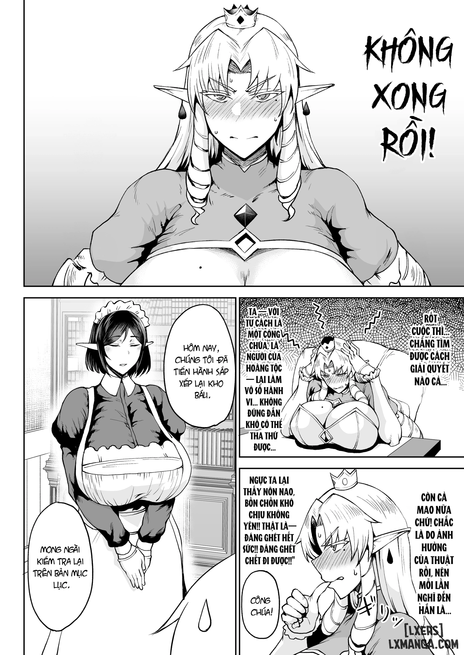 HentaiVN.net - Ảnh 27 - Ouken Sandatsu ~Ochinpo Ippon De Oukoku Houkai Oukyuu Wa Chinpo No Yuenchi~ - Chap 1